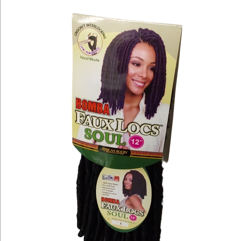 Bombas Faux‎ Locs Soul 12" in Deep Black